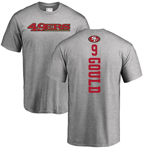 Men San Francisco 49ers Ash Robbie Gould Backer #9 NFL T Shirt